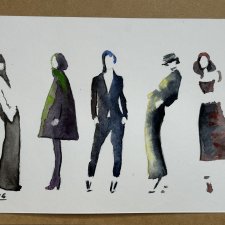 Ilustracja 5 modeli, 30*21cm, Original Akwarela