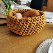 Kosz na pieczywo z bawełny