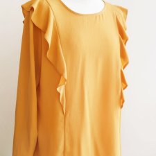 Musztardowa bluzka tall 44