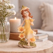 Figurka dekoracyjna wróżka z kwiatami – romantyczna ozdoba do domu