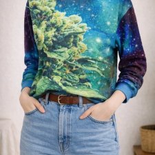 Piękna bluza Full Print Rafa koralowa