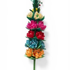 Palma wielkanocna kurpiowska ręcznie wykonana palemka z krepiny 55 cm