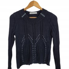 SKOVHUUS sweter damski klasyczny do bioder 36 S