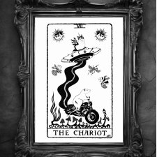 Plakat A3 - The Chariot VII | Moto-Rat & UFO Abduction | Cosmic Republic