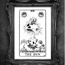 Plakat A3 - The Sun XIX | Psychodeliczne Koty & Magiczne Grzyby | Cosmic Republic