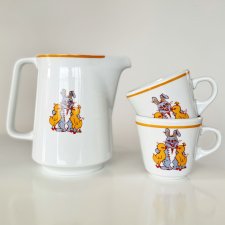 Dzbanek z filiżankami, Lubiana, PRL