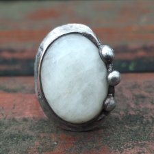 Kamień księżycowy - pierścionek regulowany