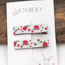 Spinki do włosów w różyczki serduszka