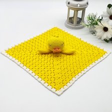 Szydełkowa kaczuszka - kocyk - przytulanka