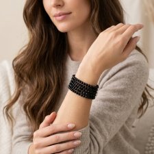 Bransoletka lśniąca z fasetowanych kryształków