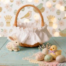 Ozdoba SERWETKA do koszyczka na gumce KLASYCZNA