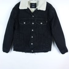 Bershka jeans dżinsowa kurtka na kożuszku / XS