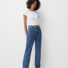 BERSHKA mom fit jeansy damskie 32 XXS