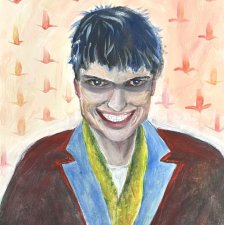 Spójrz mi w oczy, 44*31 cm, Oryginalny obraz akrylowy