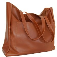 Duża torebka damska ze skóry z kieszenią PRODUKT POLSKI