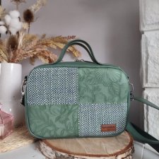 Torebka box zielona plecionka