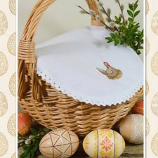 SERWETKA DO KOSZYKA WIELKANOCNEGO KURA