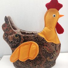 Kura wielkanocna  na jajka, owoce , kura ozdobna