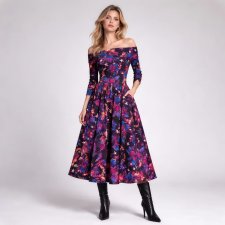 Sukienka - Sandy Midnight Flower