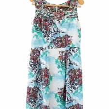 Sukienka vintage miasto wiskoza