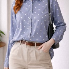 H&M Wiskoza Koszula w Groszki