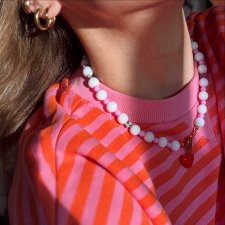 Naszyjnik / choker / kamienie naturalne / jaspis dalmatyński