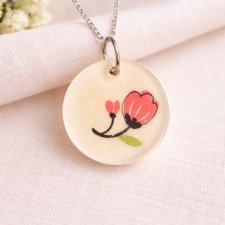 "Tulipan" - Wisiorek, Naszyjnik, Zawieszka