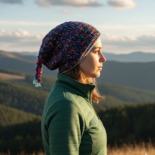 Czapka świecąca w ciemności granatowa