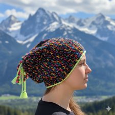 Czapka świecąca w ciemności czarna