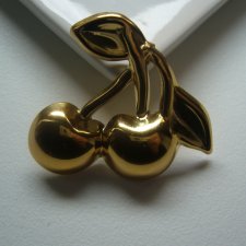 BROSZKA WIŚNIE WISIENKI STAL NIERDZEWNA