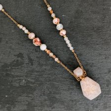 Naszyjnik butelka buteleczka perfumetka Agat sakura