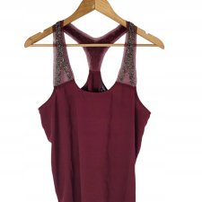 mbyM elegancka bordowa bluzka Stina koraliki 34 XS