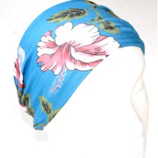SZEROKA  opaska na głowę kwiaty rozm. M/L