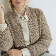 kardigan Mika w szarym beżu