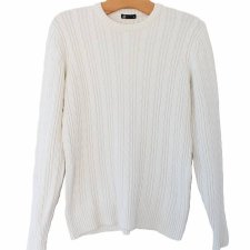 Sweter vintage bawełna ecru Cubus