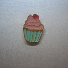 METALOWA EMALIOWANA PIN PRZYPINKA MUFFINKA