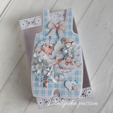 Kartka spodenki na Chrzest chłopca