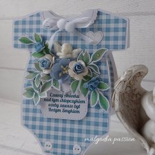 Kartka w kształcie bodziaka - Chrzest chłopca