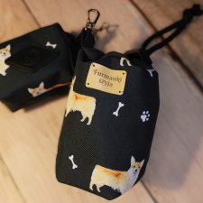 Zestaw saszetka na smaczki i woreczki # corgi