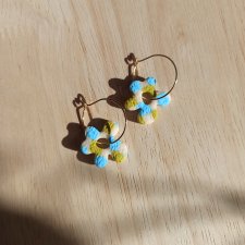 Kolczyki z gliny polimerowej wiosenna kratka