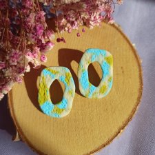 Kolczyki z gliny polimerowej wiosenne ciapki