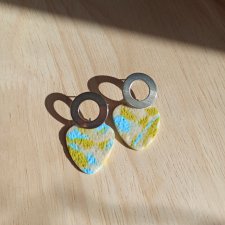 Kolczyki z gliny polimerowej wiosenne ciapki