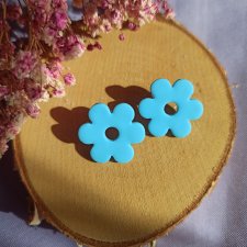 Kolczyki z gliny polimerowej kwiatki