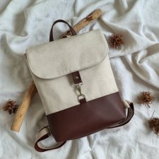 Damski plecak VELVET ecru.