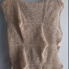 Len knitwear kamizelka narzutka