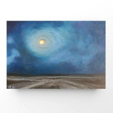 Pejzaż-praca  wykonana pastelami olejnymi