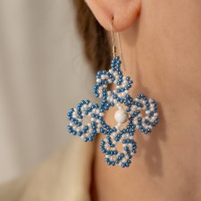 Czeskie koraliki | Howlit | Bigle srebrne