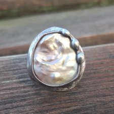 Perła po prostu - pierścionek regulowany