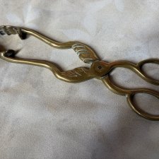 magia mosiądzu - oryginalne duże szlachetnie mosiężne szczypce do węgla