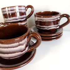 4 filiżanki +spodki retro